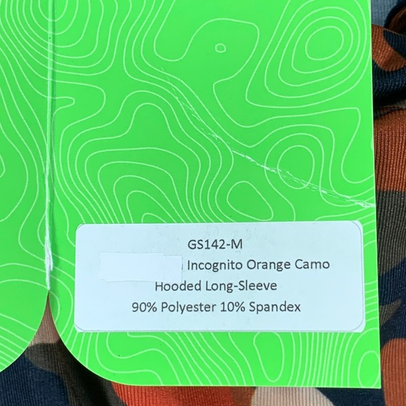 Googan Squad Camo Hoodie Men Medium Ingonito Orange Performance Fishing NEW - Picture 3 of 8